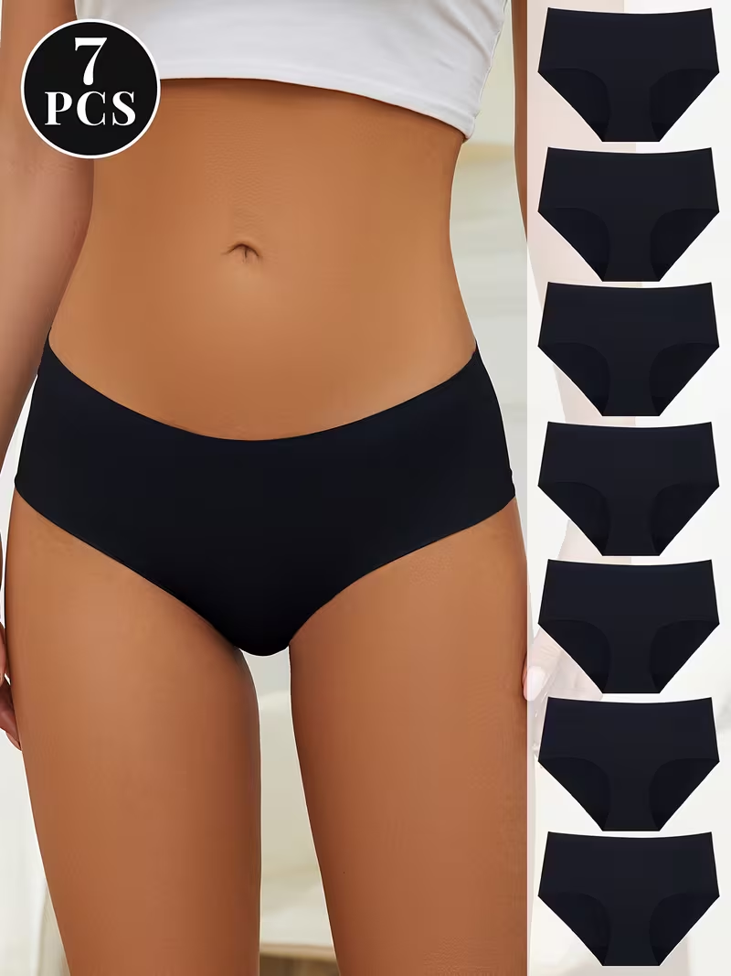 Women's Underwear Seamless Cotton Briefs Panties 7-Pack