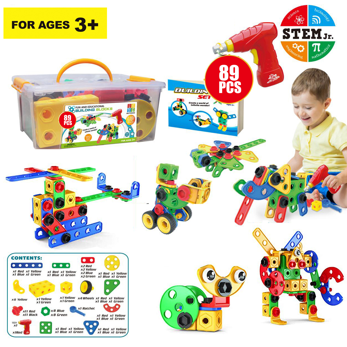 Zummy Educational Construction Building Sets Toys for Kids ( 89 Pieces )