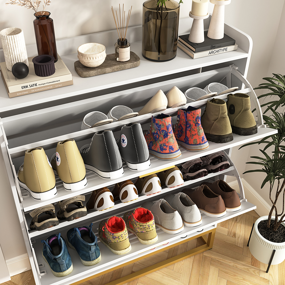 15 Pairs Shoe Storage Cabinet for Living Room