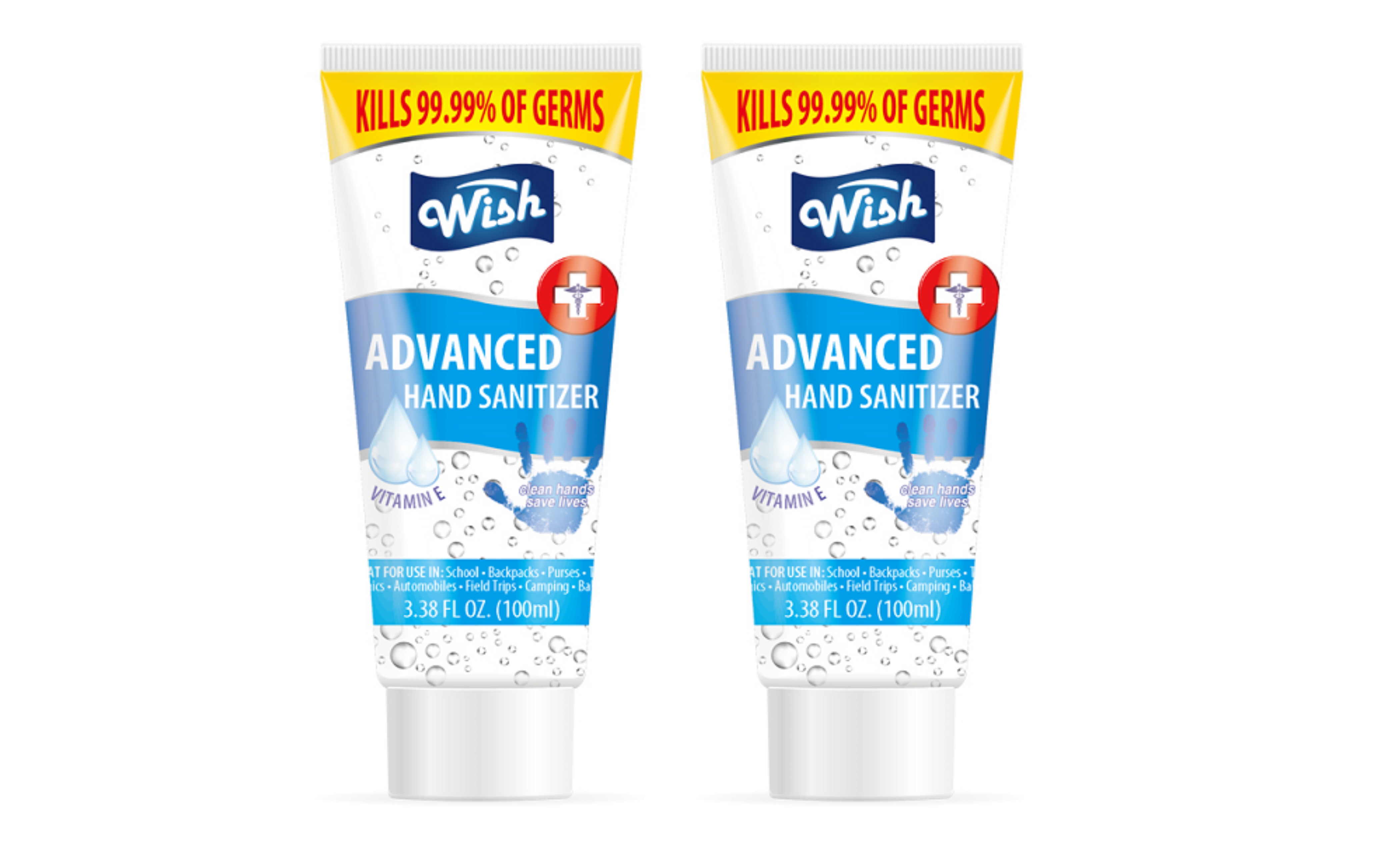 Wish Hand Sanitizer Tubes with Vitamin E