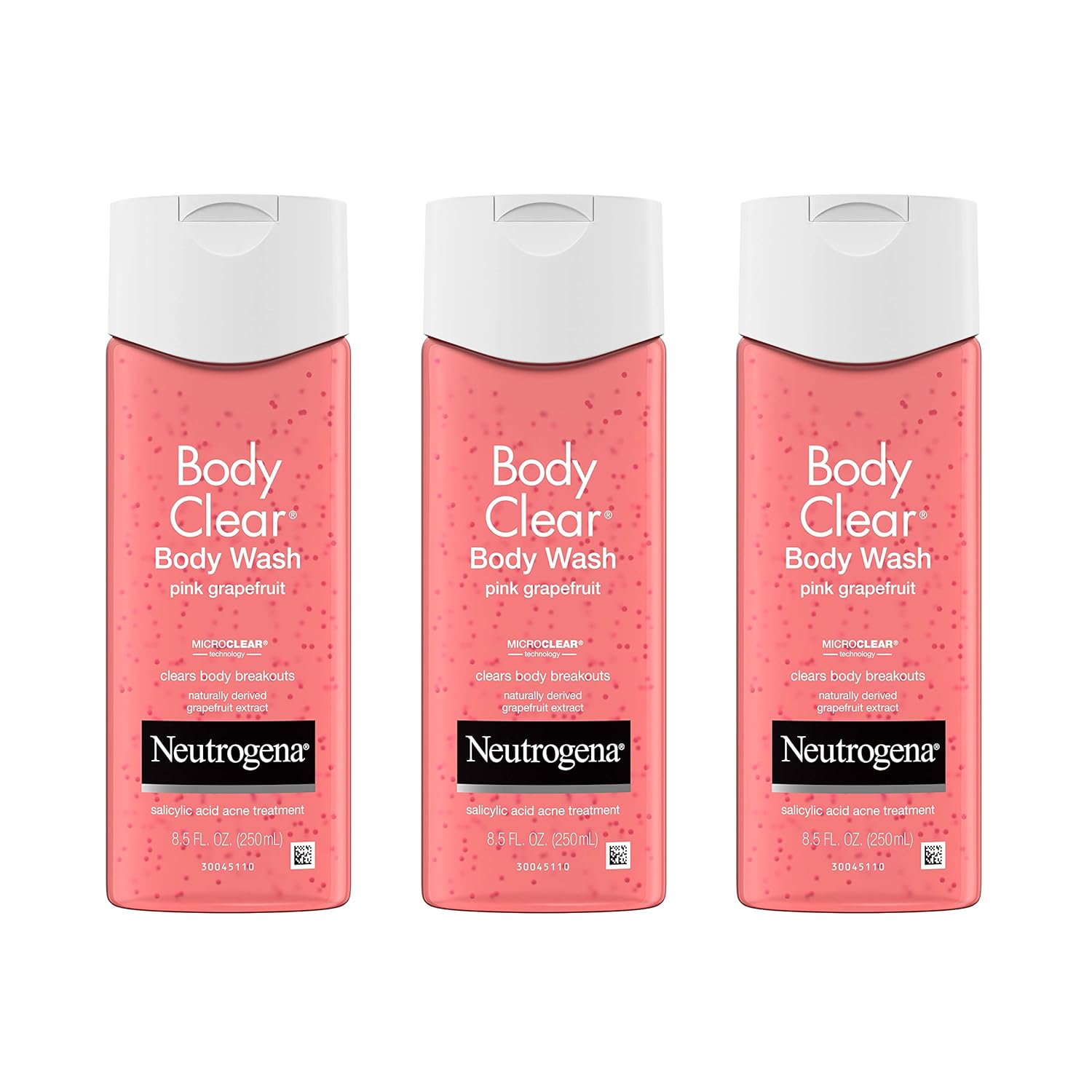 3-Pack Neutrogena Body Clear Pink Grapefruit Acne Body Wash, 8.5 fl. oz