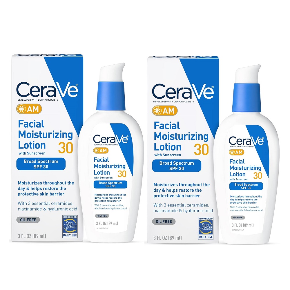 2Pack CeraVe AM Facial Moisturizer with SPF 30