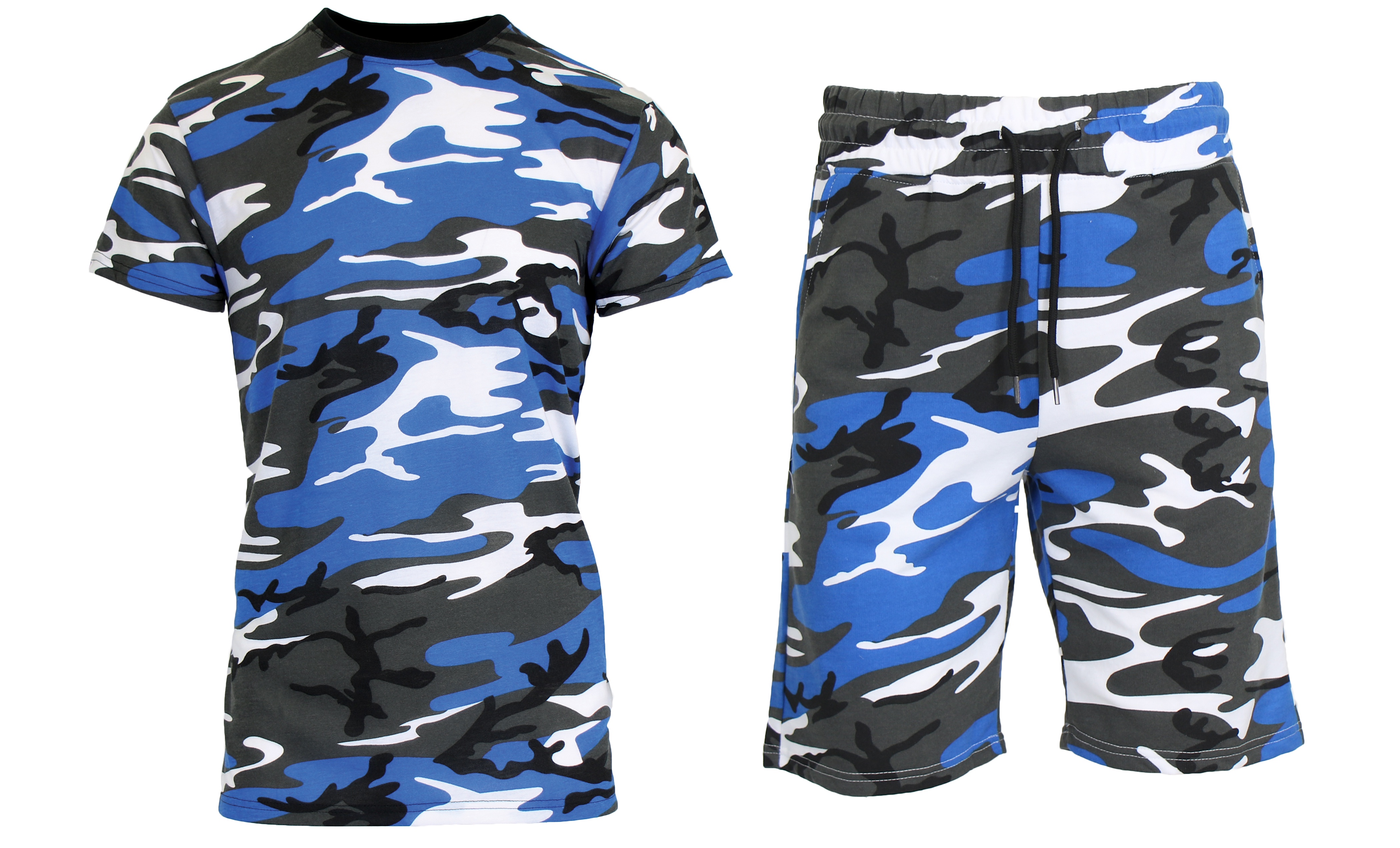 [COSYHARU公式] Camo Short Sleeve Tee 2color Men's 2-Piece Camo Short Sleeve Tee & Shorts Set (Sizes, S