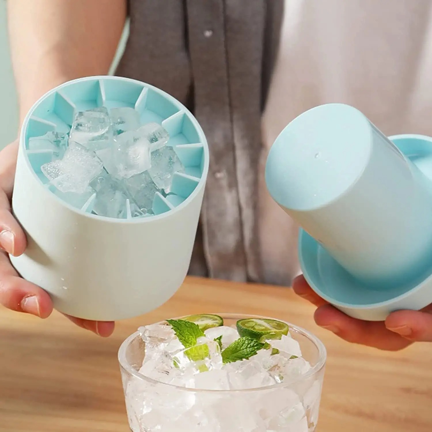 2-Pack Silicone Cylinder Ice Cube Molds
