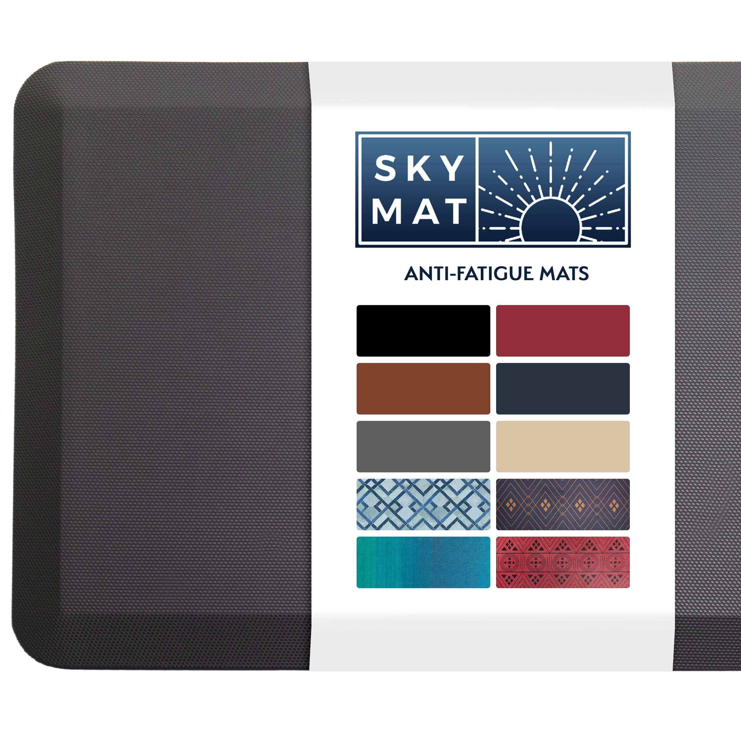 Sky Solutions Anti Fatigue Mat 3/4"" Cushioned Kitchen Rug & Standing Mat Grey