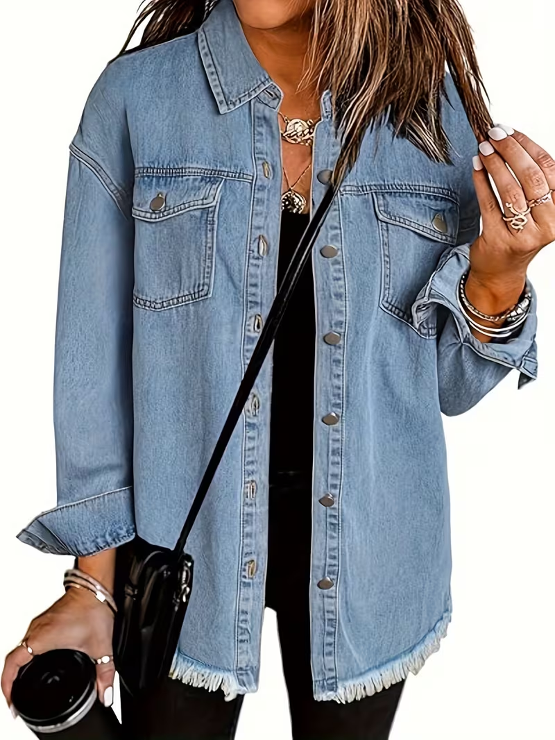 Oversized Denim Jacket for Women