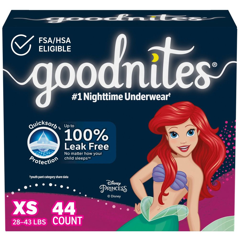 Goodnites Girls' Nighttime Bedwetting Underwear
