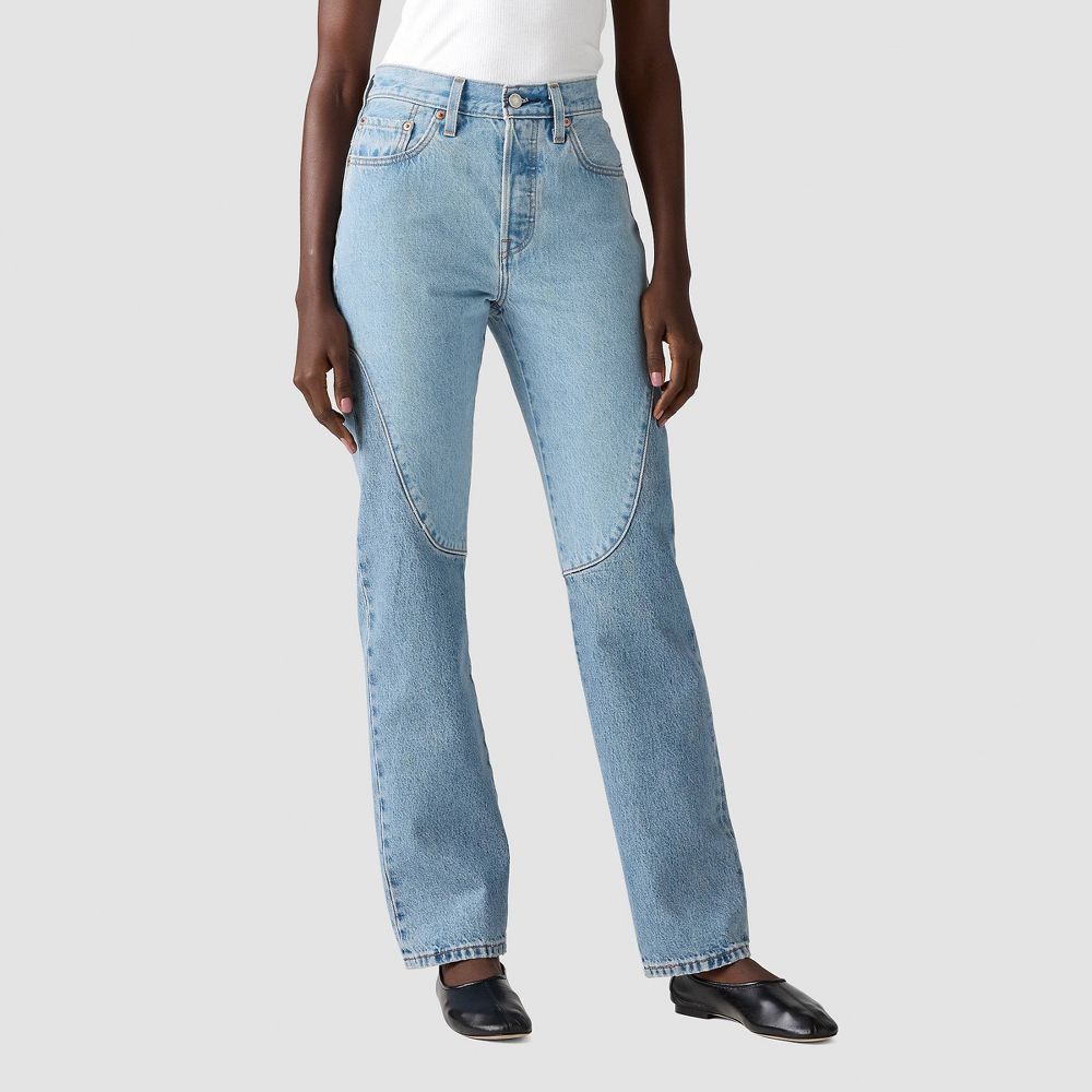 Levi’s Women’s 501 High-Rise Straight Leg Jeans, Midweight Stretch Denim