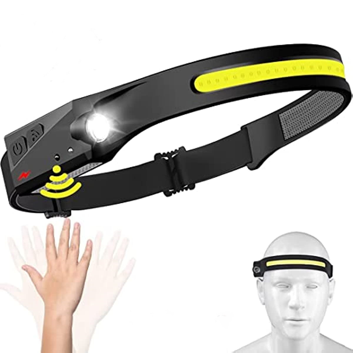 COB LED Headlamp Rechargeable