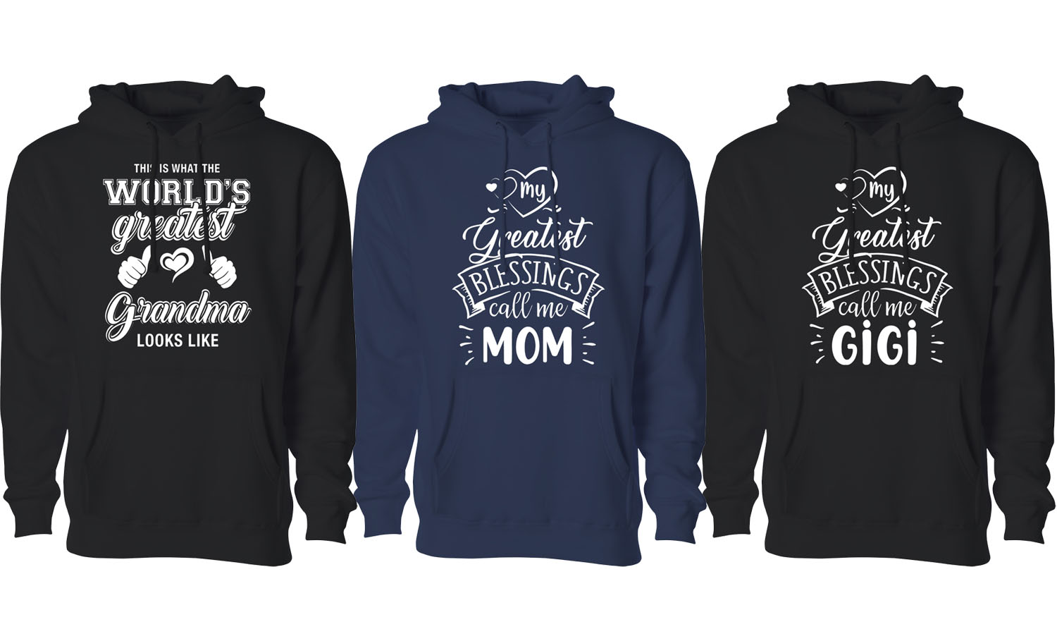 Women World Greatest Blessings Mother's Day Pull Over Hoodie