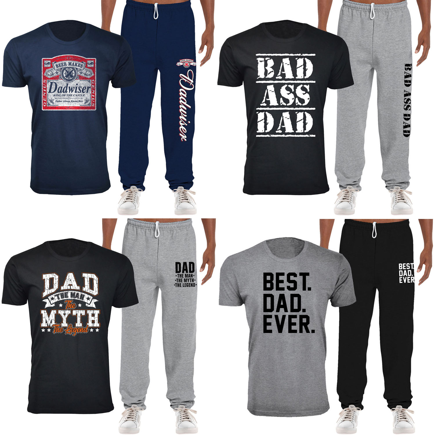 Men's Father's Day Best Dad Ever T-Shirts and Lounge Sweatpants Sets