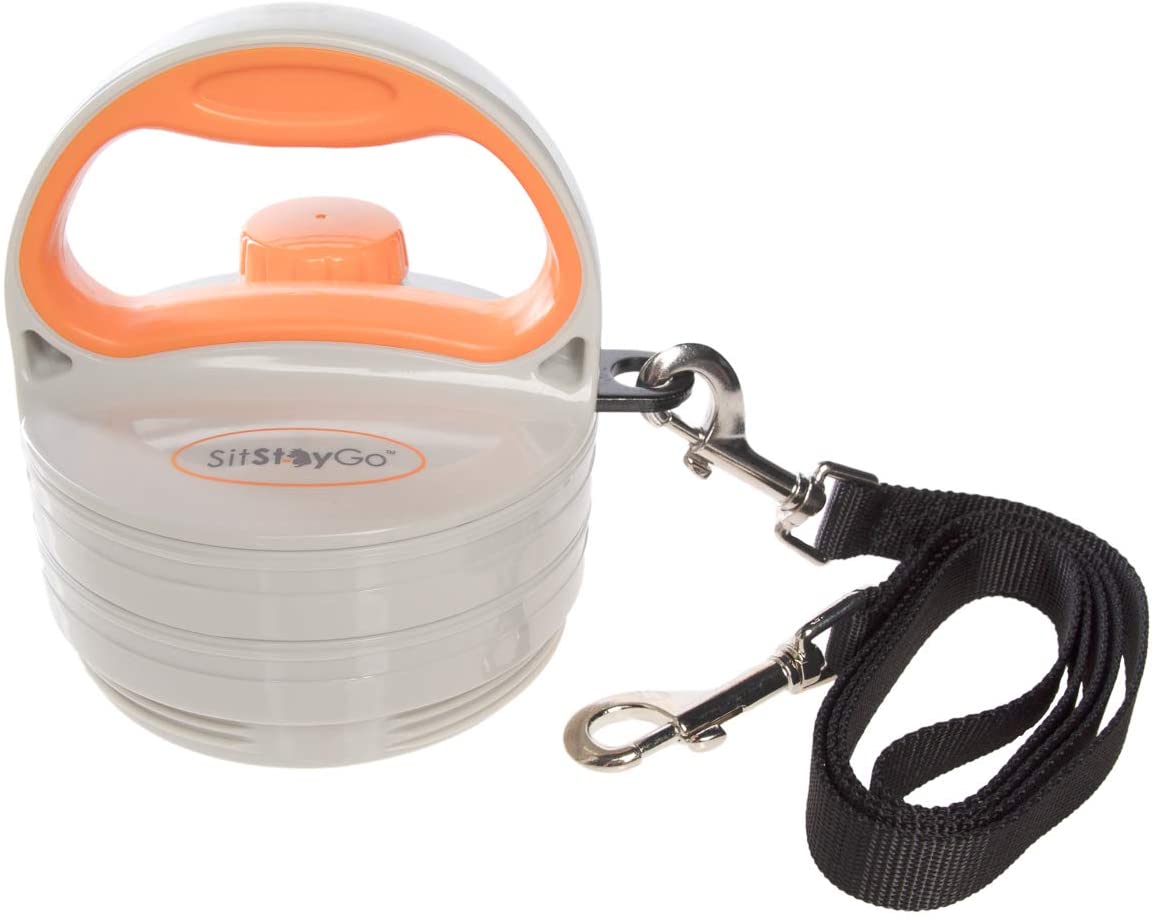 Complete Pet Leash Feeding System Belt Leash & 2 Food Containers & Flask