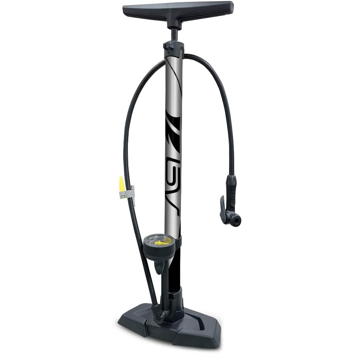 BV® Steel Bike Floor Pump with Gauge, BV-GF31P