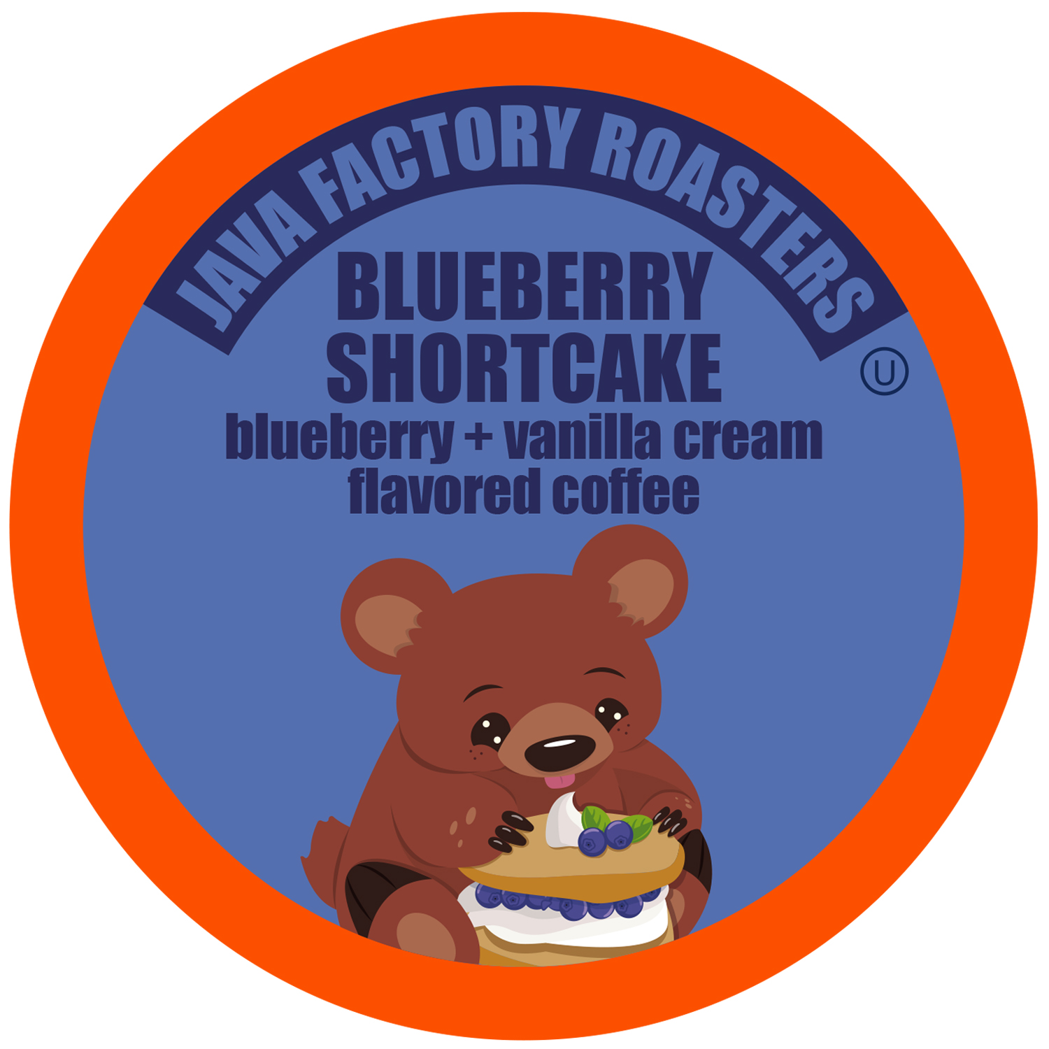 Java Factory Blueberry Flavored Coffee Pods, Blueberry Shortcake, 40 Count