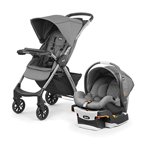 CHICCO MINI BRAVO SPORT TRAVEL SYSTEM, WITH KEYFIT INFANT CAR SEAT, CARBON/GRAY