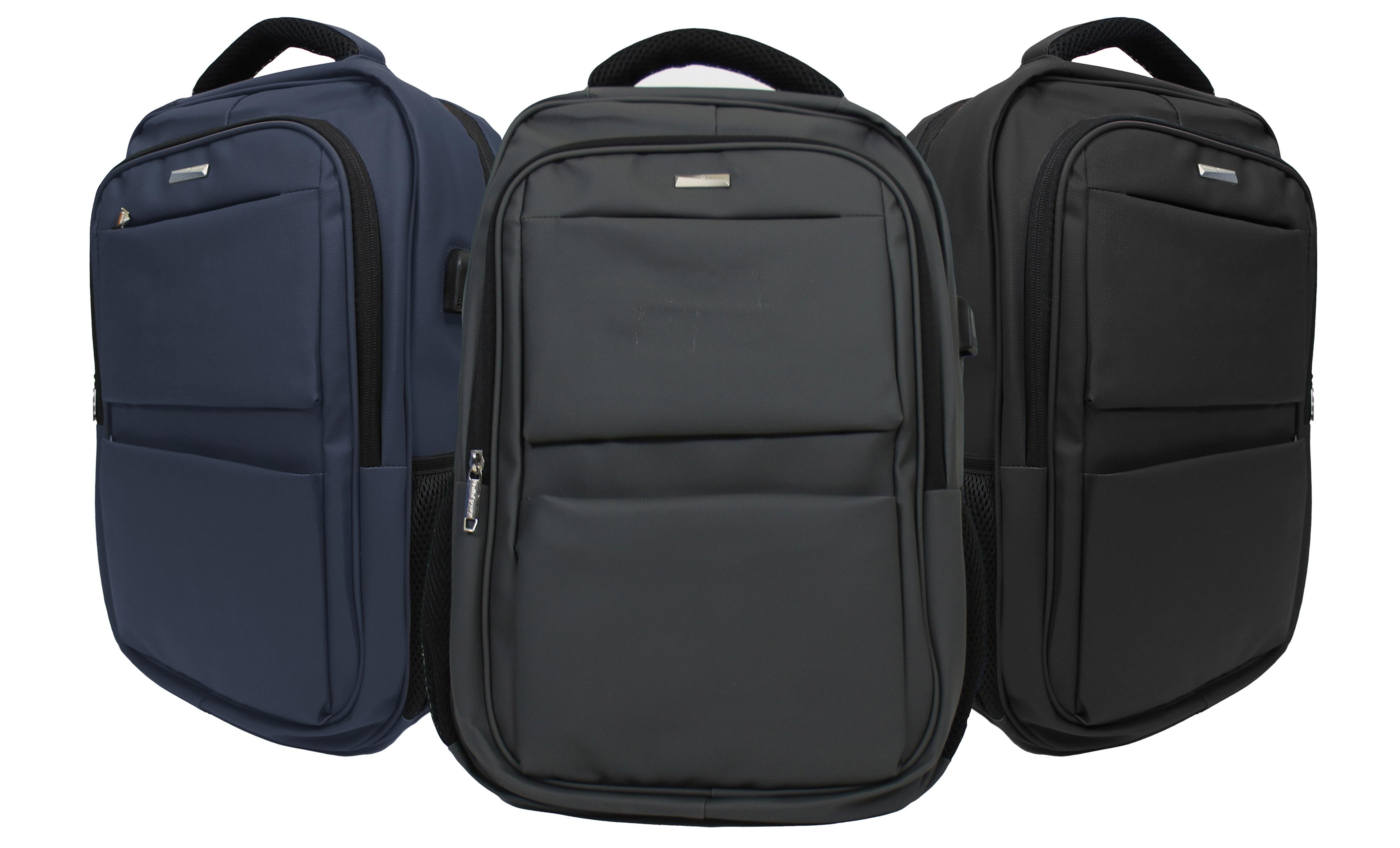 18"" Travel Laptop Multi Compartment Backpack With USB Charging Port