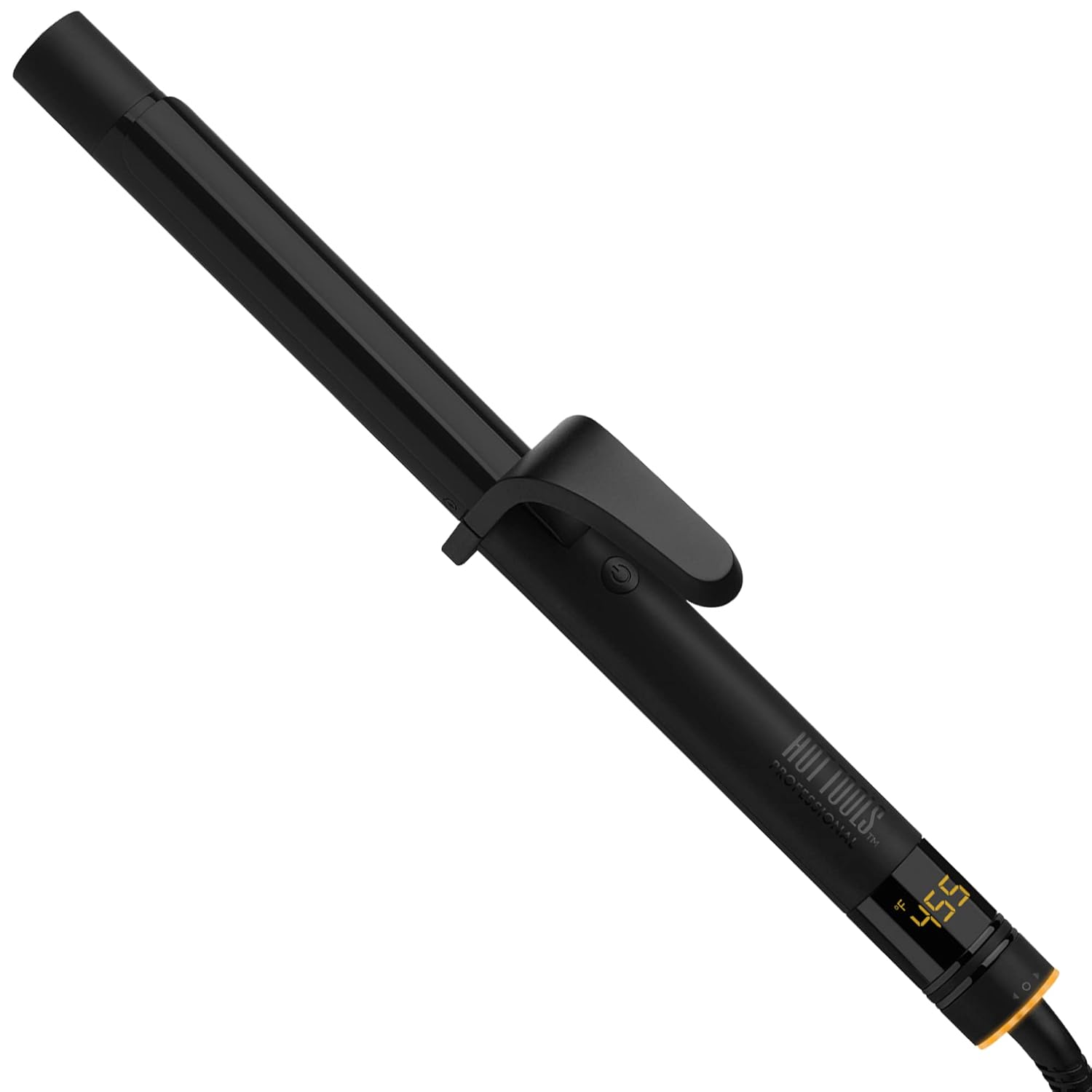 Refurbished Hot Tools Pro Artist Black Gold Digital Salon Hair Curling Iron | Long-Lasting Full Curls and Defined Waves, (1 in)