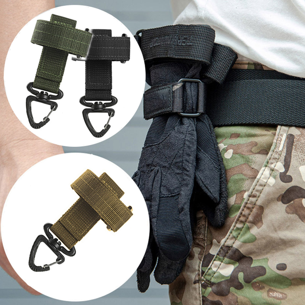 2 Packs Multi-Purpose Glove Hanging Buckle Outdoor Tactical Gloves Climbing Rope Storage Buckle - 3 Colors