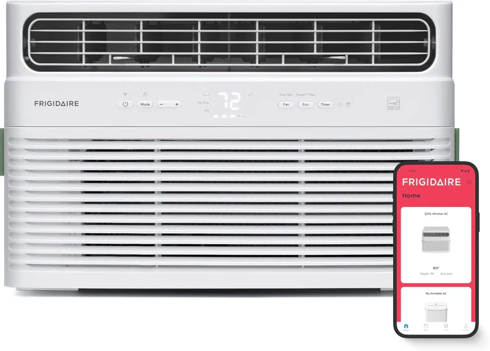 Frigidaire 8,000 BTU Smart Inverter Window Air Conditioner with Wi-Fi and Energy Star Certification, Cools Up to 350 Sq. Ft