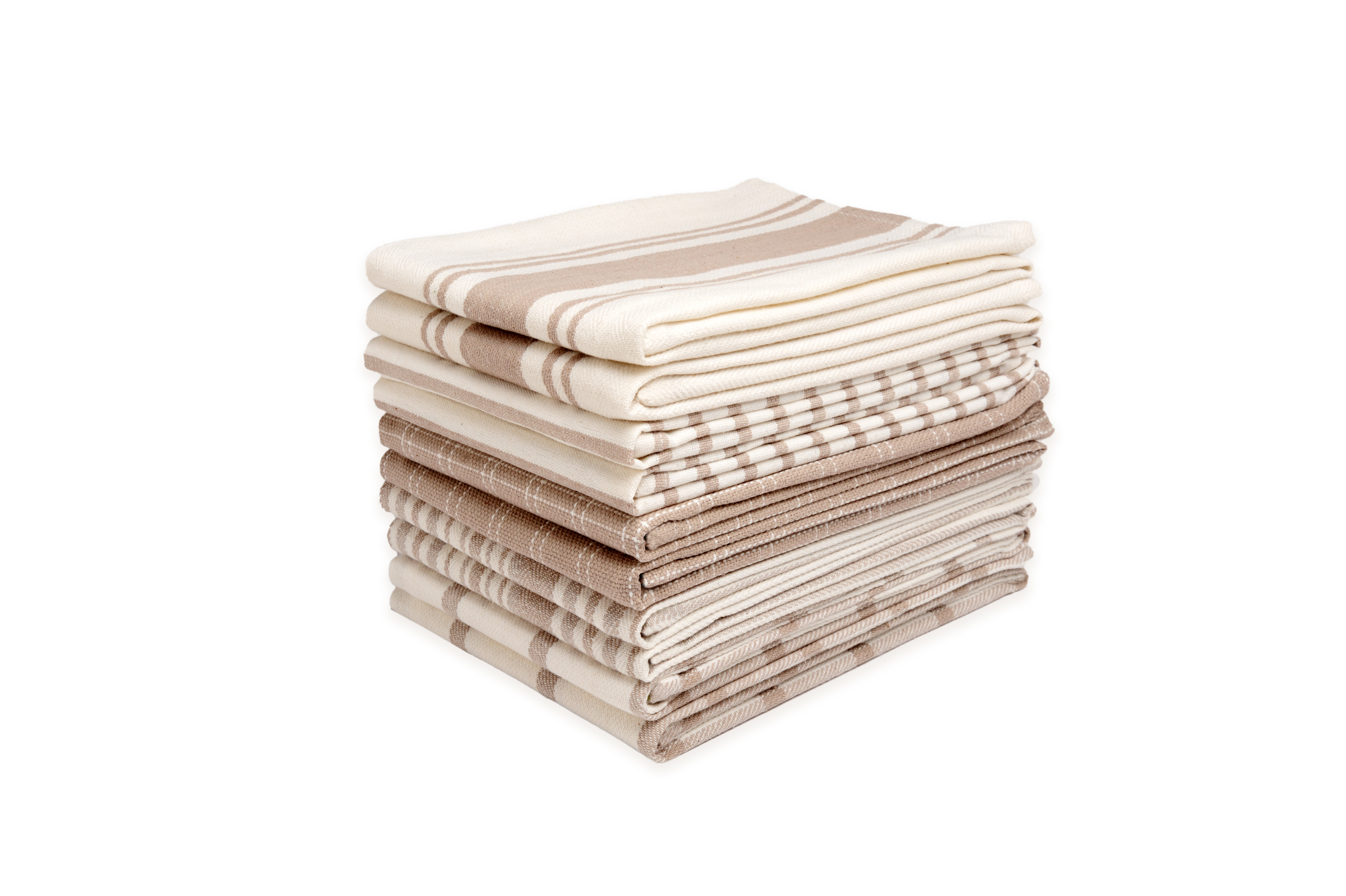 10-Pack Dan River Cotton Flat Assorted Kitchen Towels
