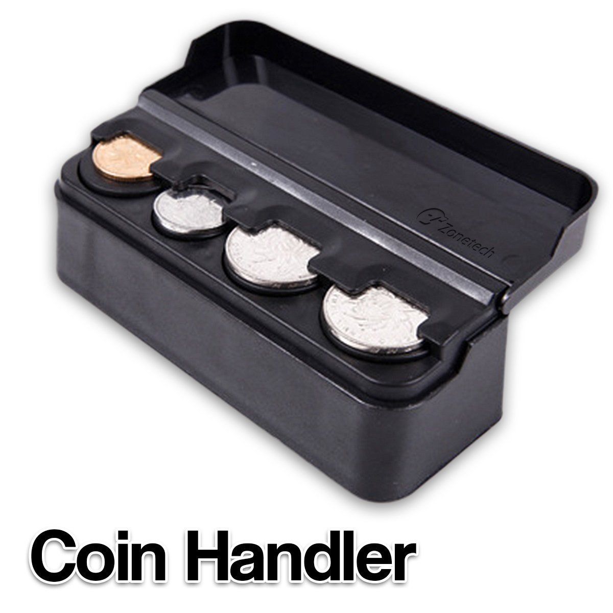 Zone Tech Coin Money Storage Case Organizer Holder Console Bin Container
