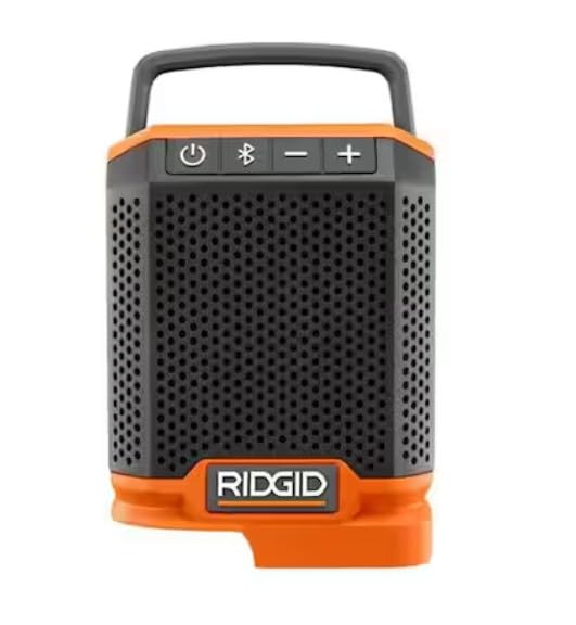 RIDGID 18V Cordless Speaker with Bluetooth Wireless Technology (Tool only)