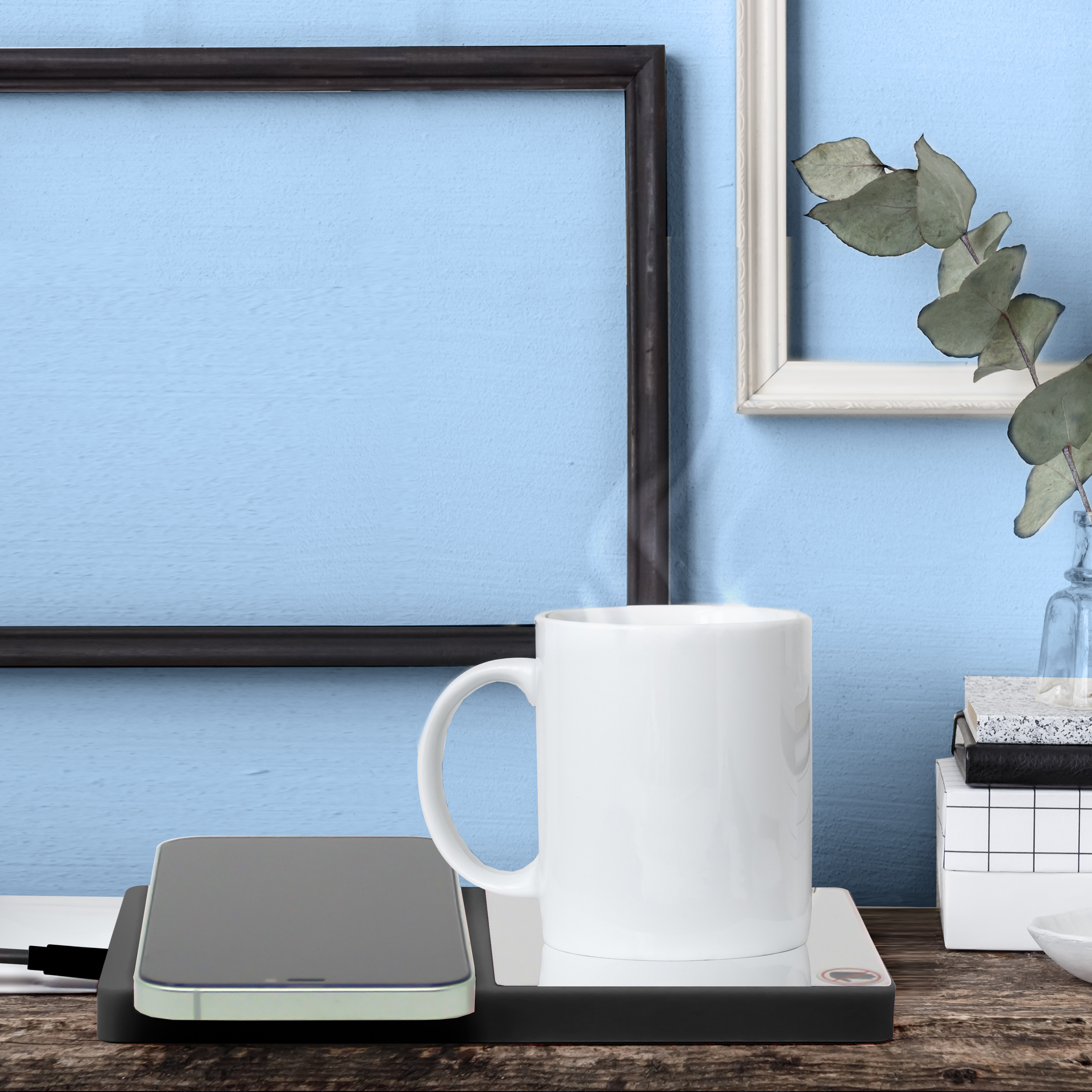Aduro Tech Theory Mug Warmer & 10W Qi Certified Wireless Charging Pad