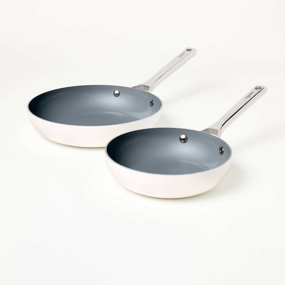 2-Pack (8" & 10") Nonstick Ceramic Coated Aluminum Frypan Set - Figmint