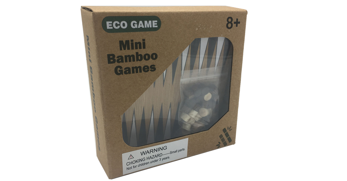 Zummy Natural Wooden Backgammon Game Puzzle - Mini Size