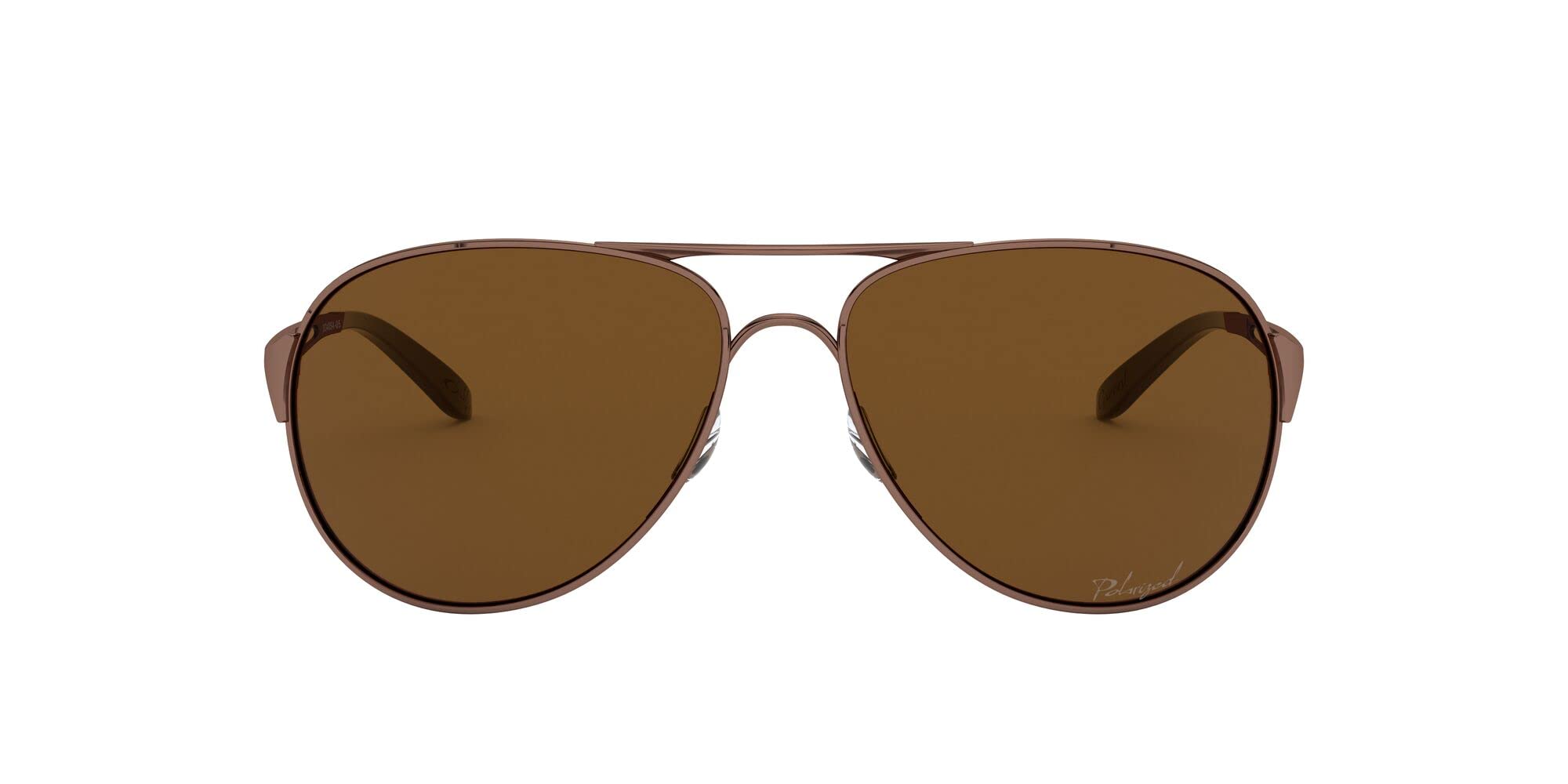 Oakley Women's OO4054 Caveat Aviator Sunglasses, Brunette/Bronze Polarized