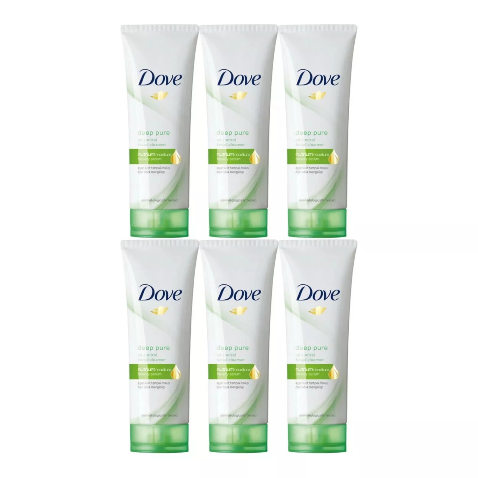6 Pack Dove Deep Pure Oil Control Facial Cleaner 100 Grams