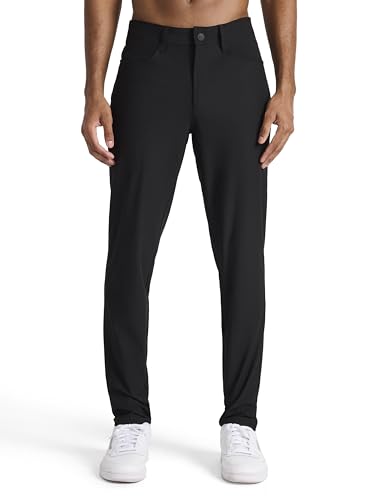 REEBOK MEN'S 5-POCKET VOYAGER OBLONG PANT, TAPERED FIT, 34W X 32L - BLACK - New