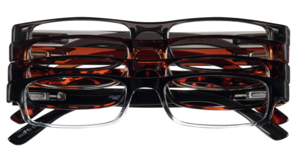 BROOKLYN READING GLASSES, 4 PAIRS - Choose Magnification - New