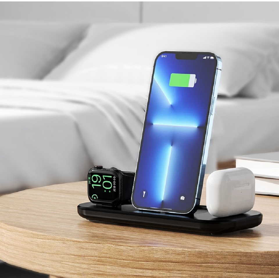Portable/Foldable 3 in 1 Wireless Charging Station, Apple Watch, iPhone & AirPods