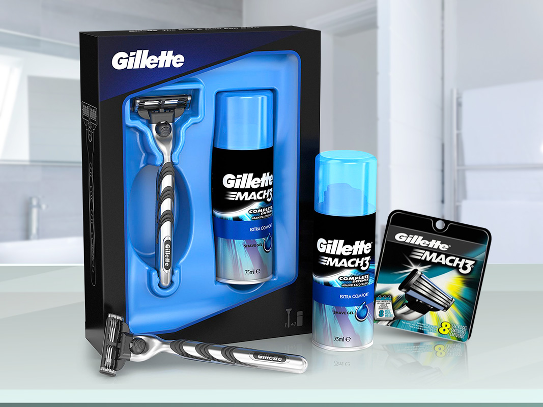 10 Piece Set Gillette Mach3 Razor with Shaving Gel amp Refill Cartridge 10 Piece Set Gillette Mach3 Razor with Shaving Gel amp Refill Cartridge