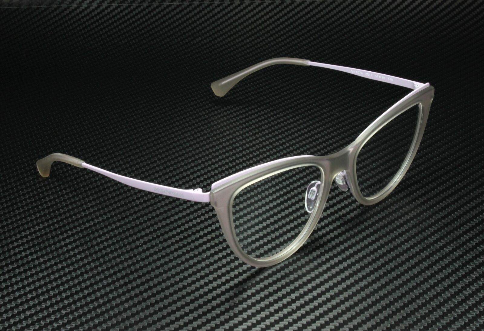EMPORIO ARMANI EA1074 3217 Matte Trans Tortoise Demo Lens 51mm Womens Eyeglasses