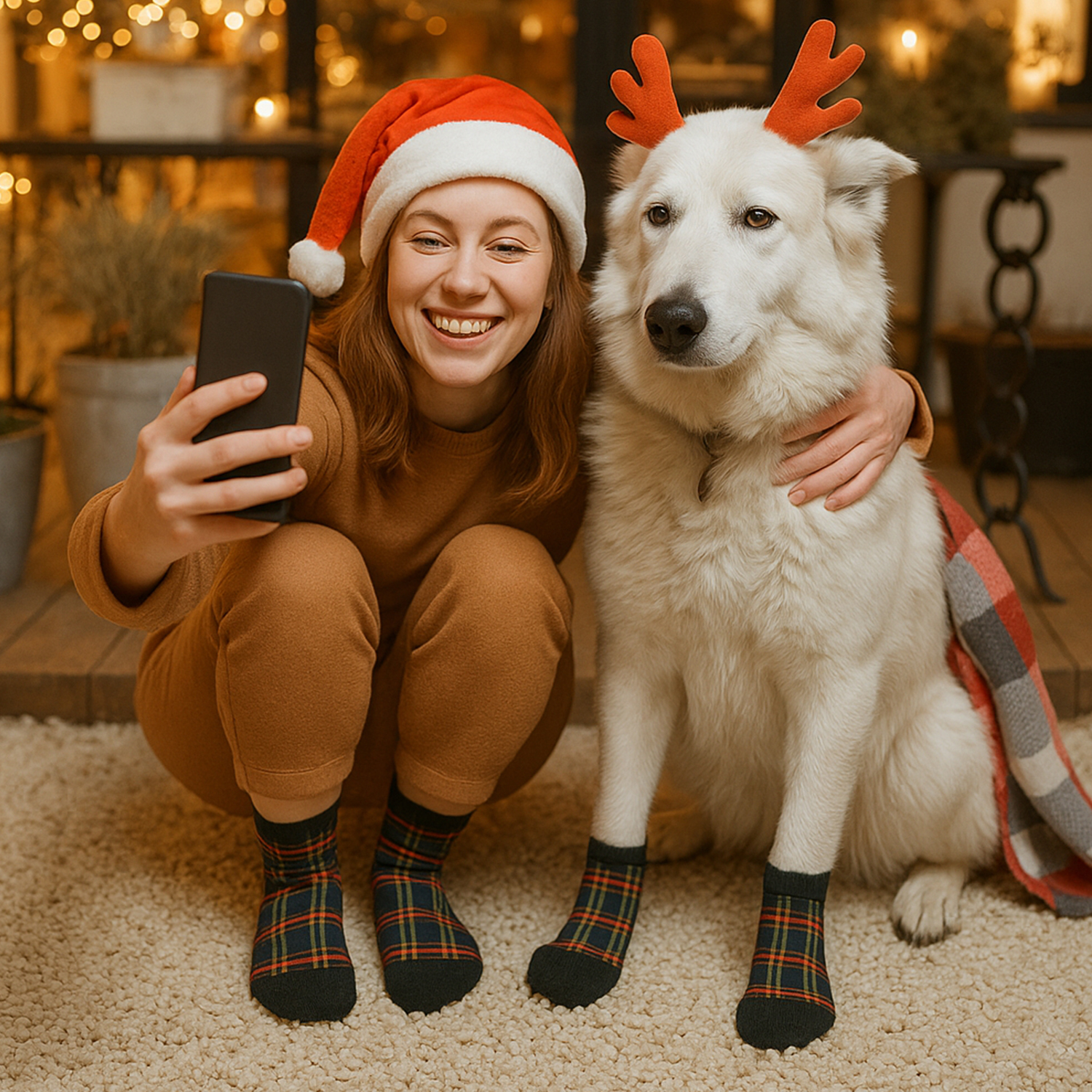 Matching Holiday Socks for You & Your Pet