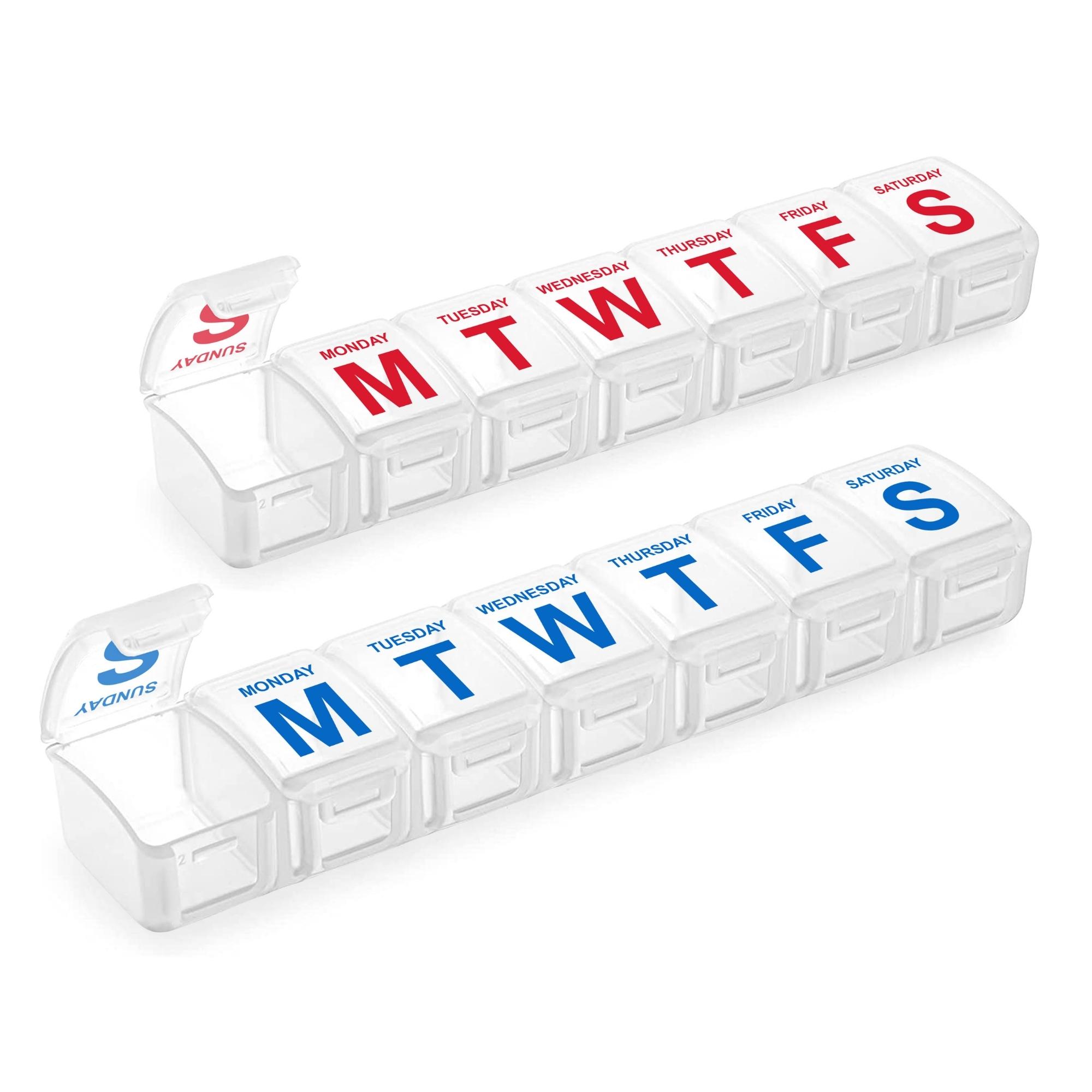 2-Pack: Large Vitamin & Medication Organizer