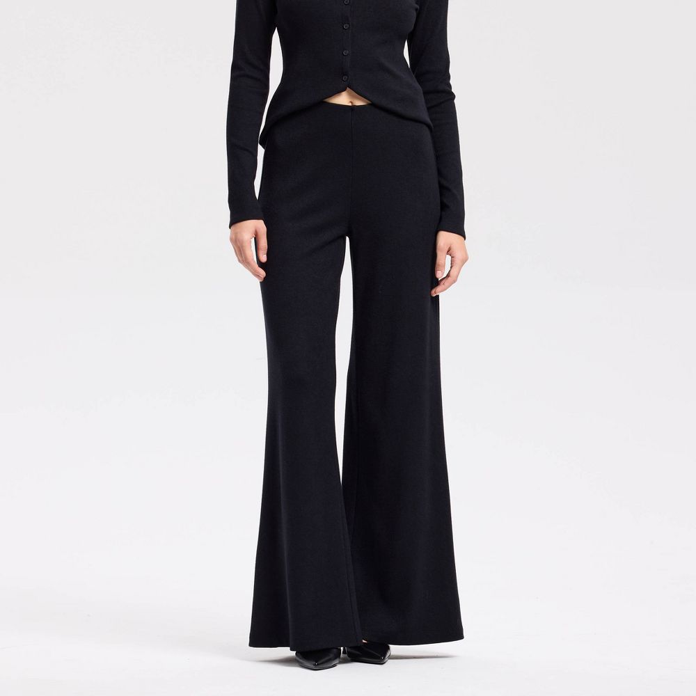 Women's High-Rise Ribbed Wide Leg Pants - A New Day