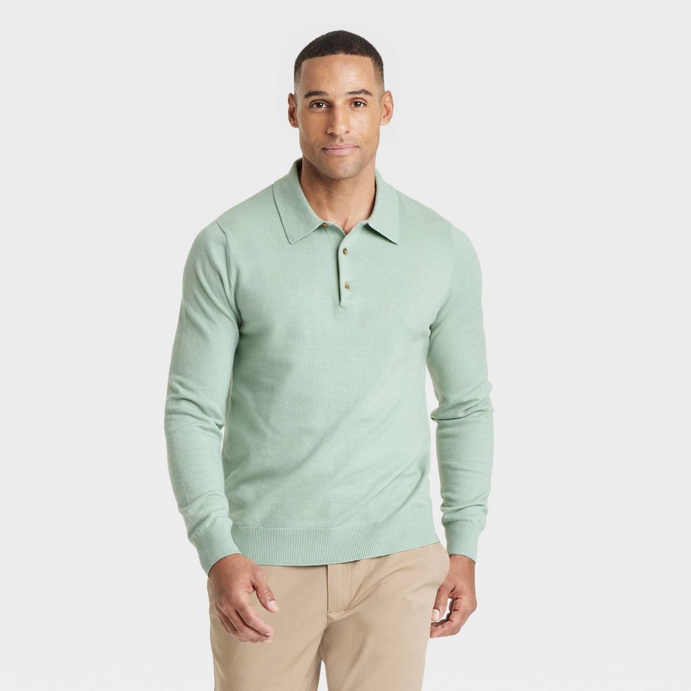 Men's Polo Collared Pullover Sweater - Goodfellow & Co