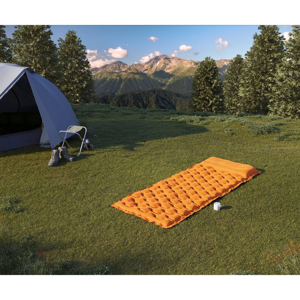 Intex TPU Cot Camping Sleeping Mat with Hand Held Mini USB Pump