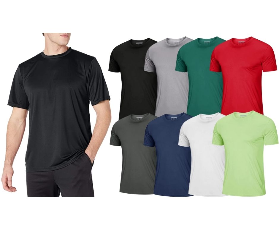 5-Pack: Men's Assorted Moisture-Wicking Performance Tees