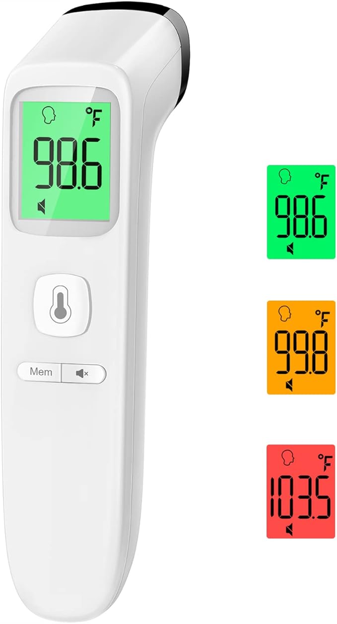 No-Touch Thermometer for Adults and Kids, Accurate Digital Baby Thermometer, FSA HSA Eligible, Fever Alarm & Silent Mode