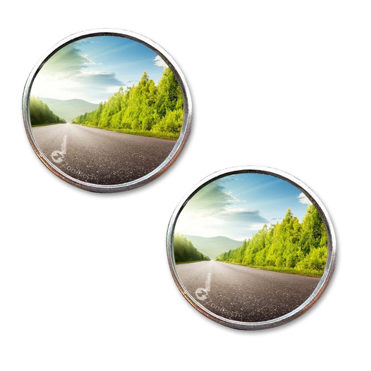 Zone Tech 2 Round Rear-view Blind Spot Convex Wide Angle Mirrors Zone Tech 2 Round Rear-view Blind Spot Convex Wide Angle Mirrors