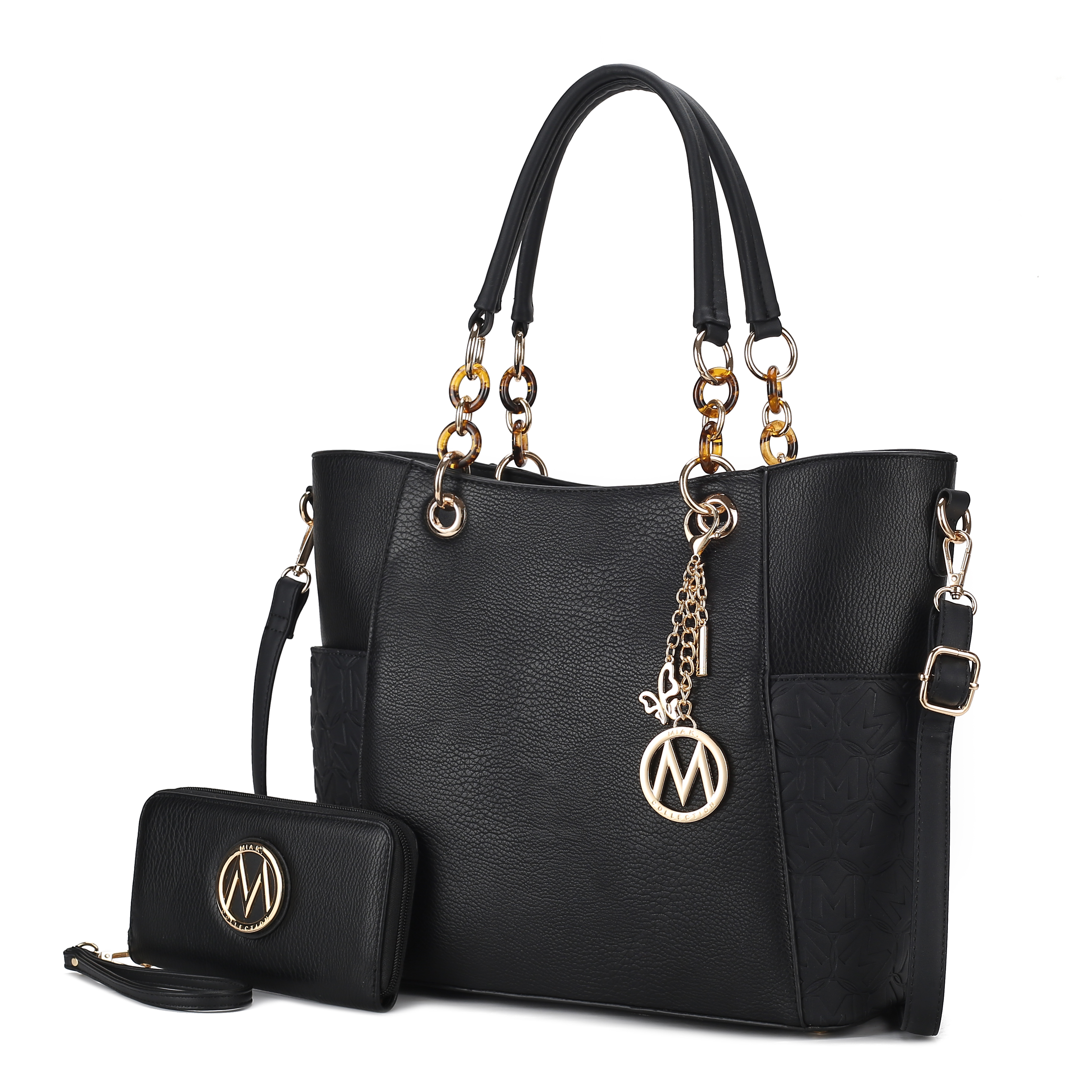 MKF Collection Merlina Embossed pockets Tote Bag with Wallet by Mia K – 2 PCS