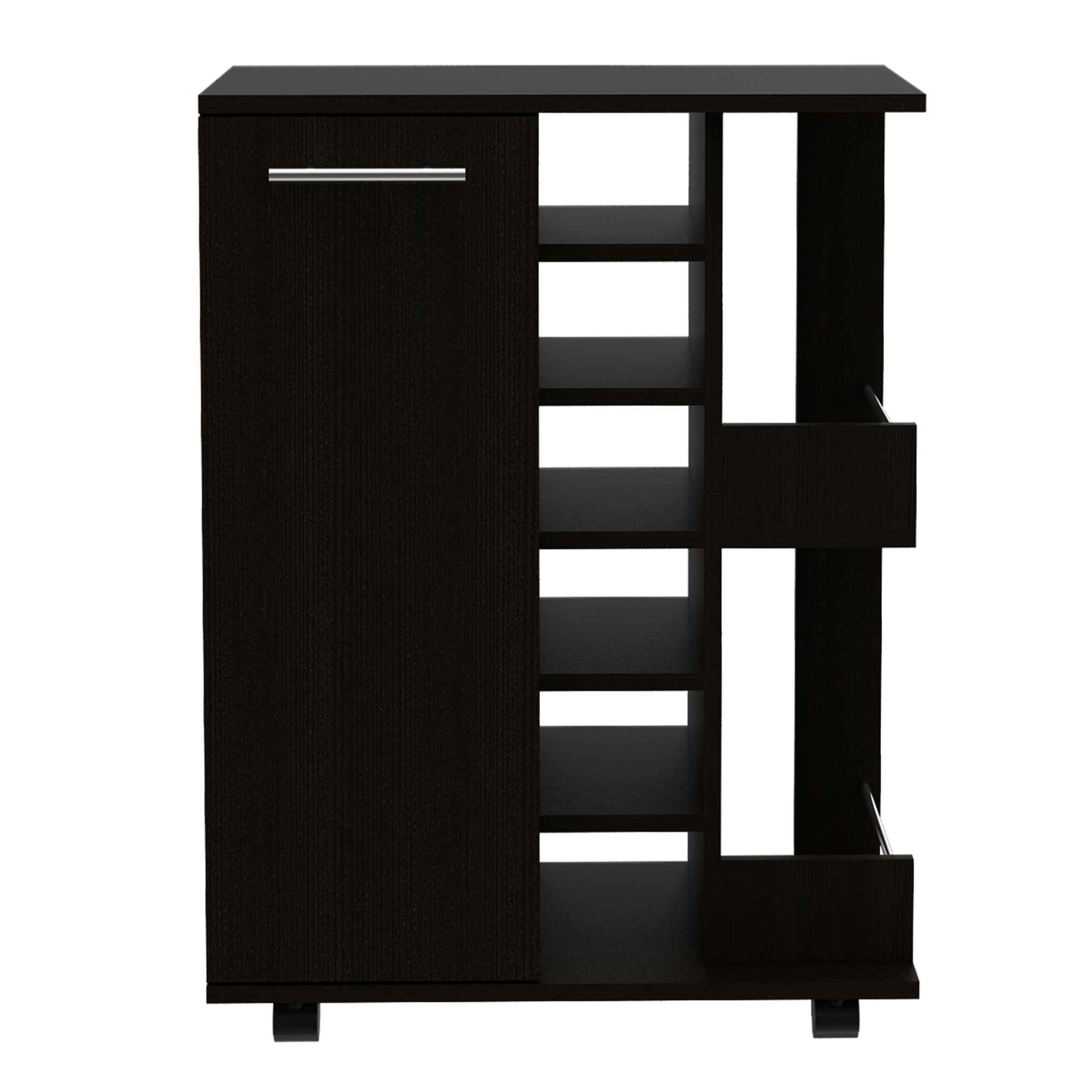 FM FURNITURE Tennessee Bar Cart made of particle board.