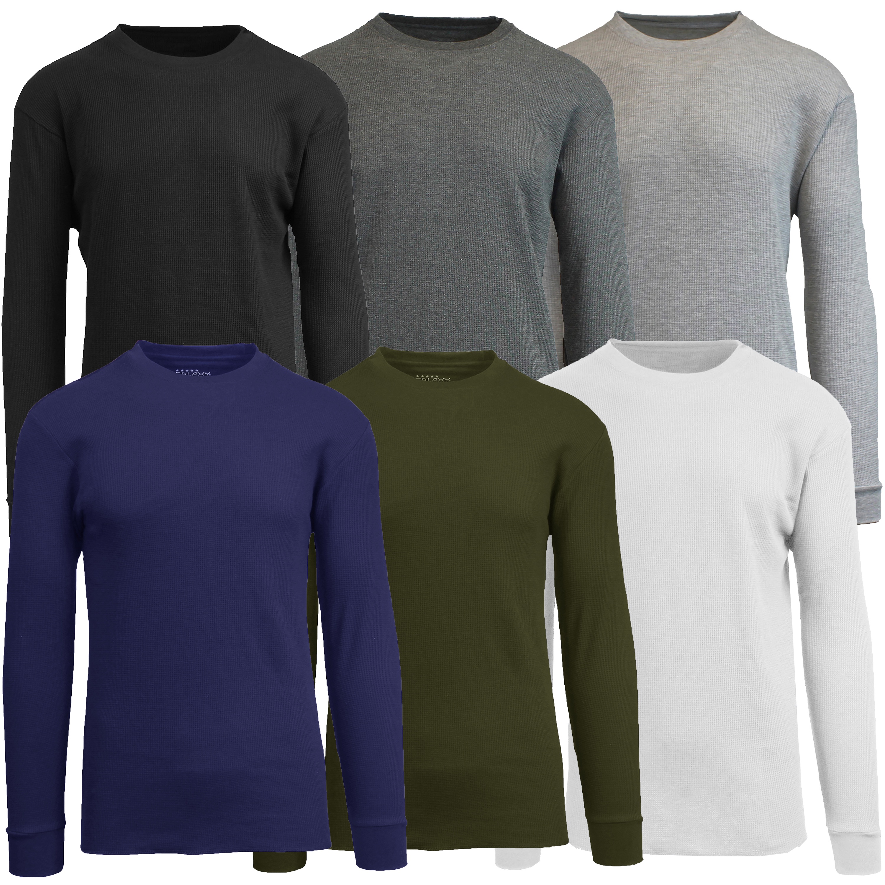 3-Pack Men's Long Sleeve Waffle Thermal Shirt (S-2XL)