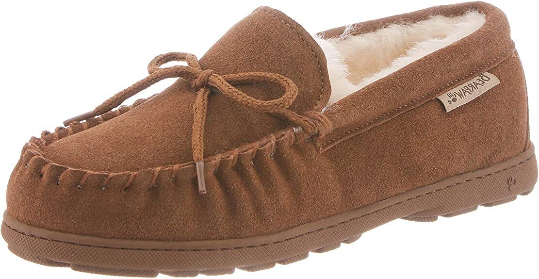 BEARPAW Womens Mindy Moccasin Slippers - Hickory