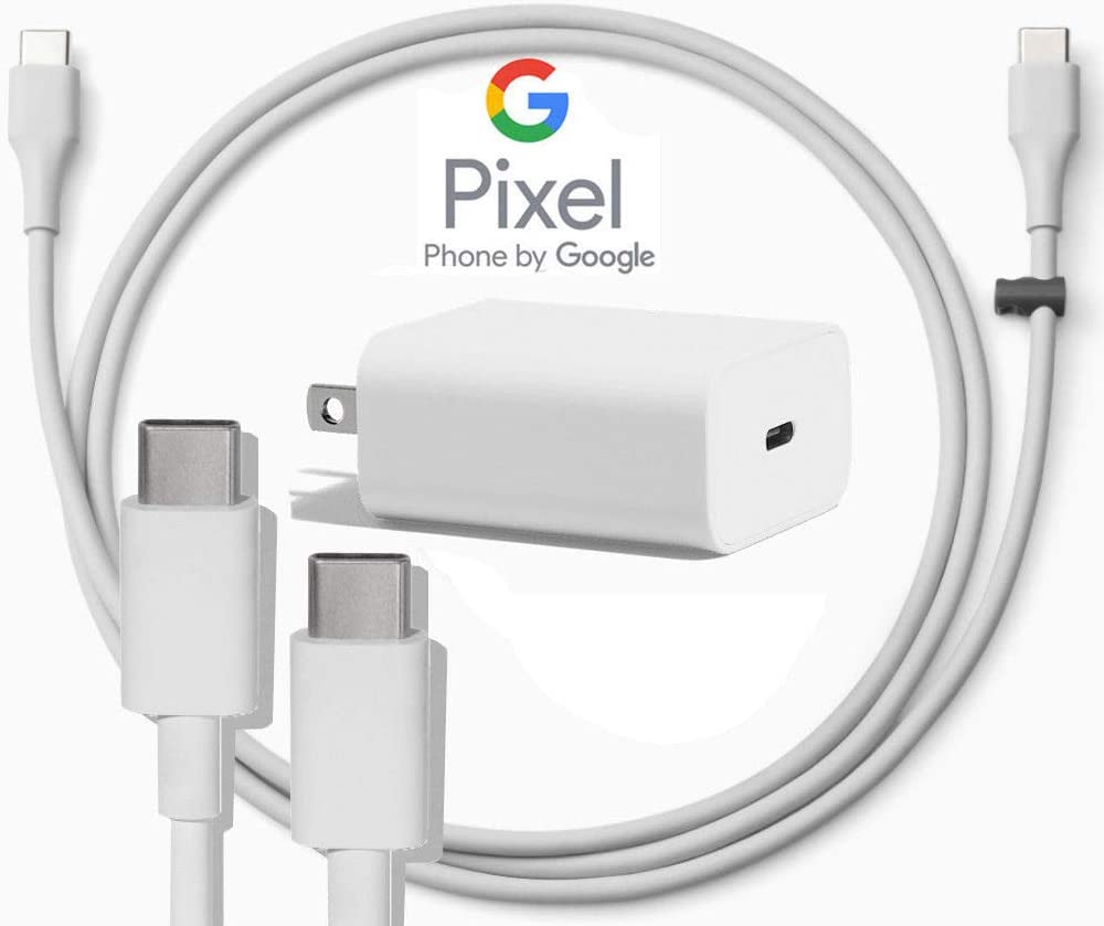 Original 18W Rapid Charger + 3 Foot USB-C Cable for Pixel devices