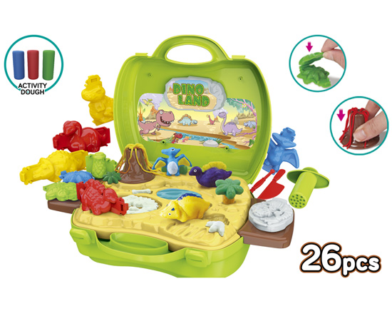Activity Dough Dinosaur 26 Piece Suitcase Playset Activity Dough Dinosaur 26 Piece Suitcase Playset